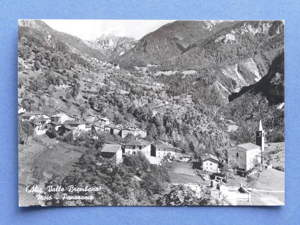 Cartolina Alta Valle Brembana - Moio - Panorama - 1961