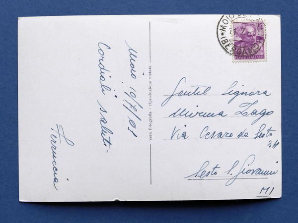 Cartolina Alta Valle Brembana - Moio - Panorama - 1961