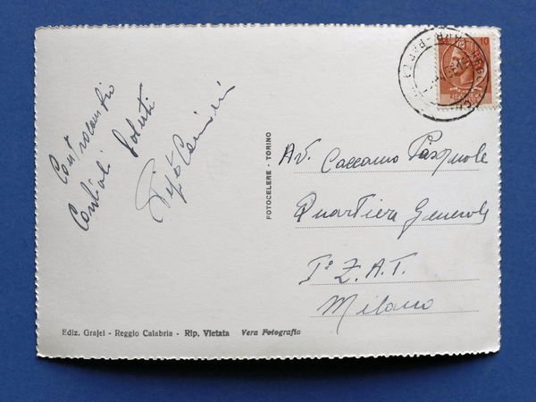Cartolina Reggio Calabria - Lungomare - 1956