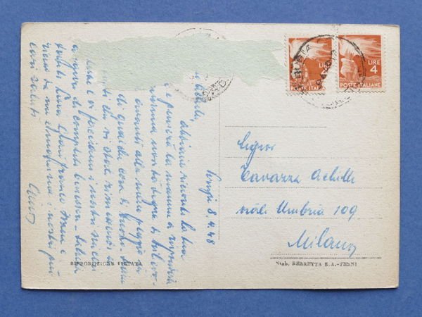 Cartolina Perugia - Chiesa di S. Pietro - 1948