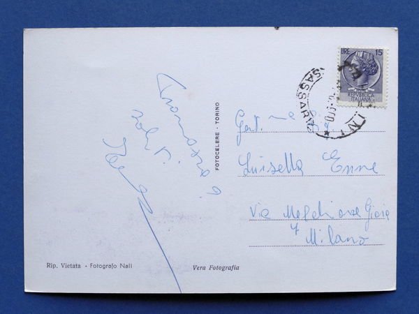 Cartolina Sedini - Domus de Janas - 1960 ca.