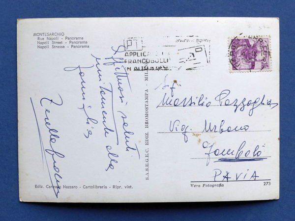 Cartolina Montesarchio - Via Napoli - Panorama - 1963