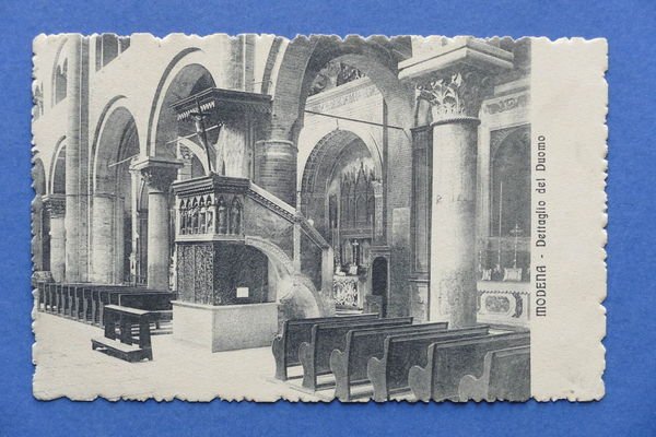 Cartolina Modena - Dettaglio del Duomo - 1911 | Immagine Gallery 1