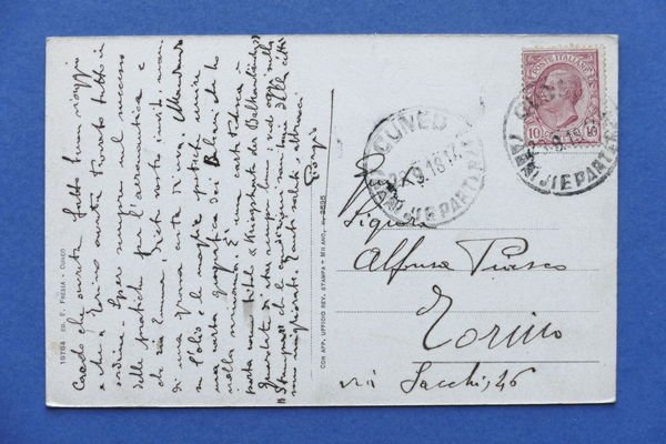 Cartolina Valle Stura - Ferriere - 1918