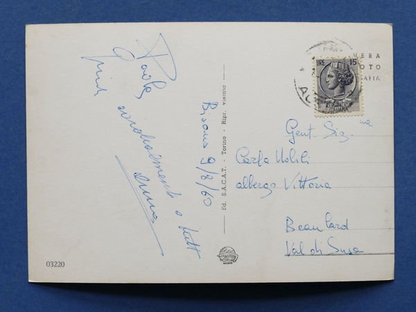 Cartolina Ayas - Cappella sopra Antagnod - 1960