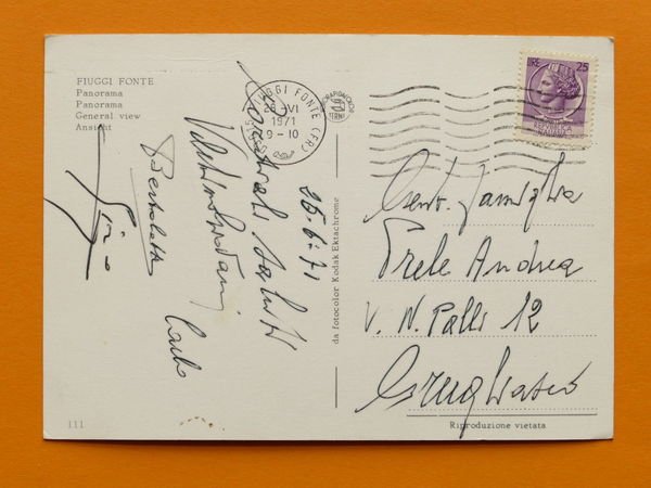 Cartolina Fiuggi Fonte - Panorama - 1971