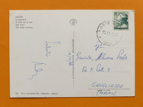 Cartolina Maiori - Lungomare - 1966