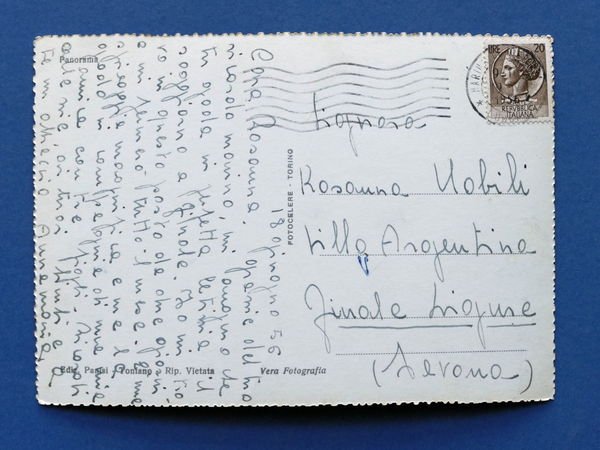 Cartolina Marina di Pietrasanta - Fiumetto - Panorama - 1956