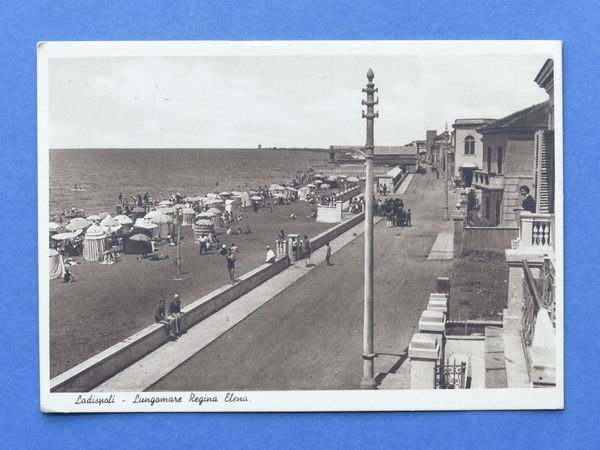 Cartolina Ladispoli - Lungomare Regina Elena - 1942.