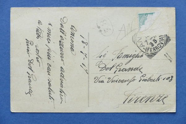 Cartolina Ancona - Panorama 1917.