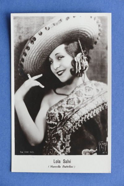 Cartolina Cinema - Attrice Lola Salvi - Anni '20.