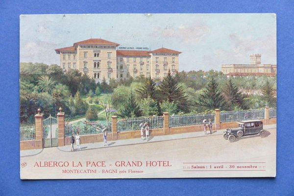 Cartolina Montecatini Bagni - Albergo La Pace - Grand Hotel …