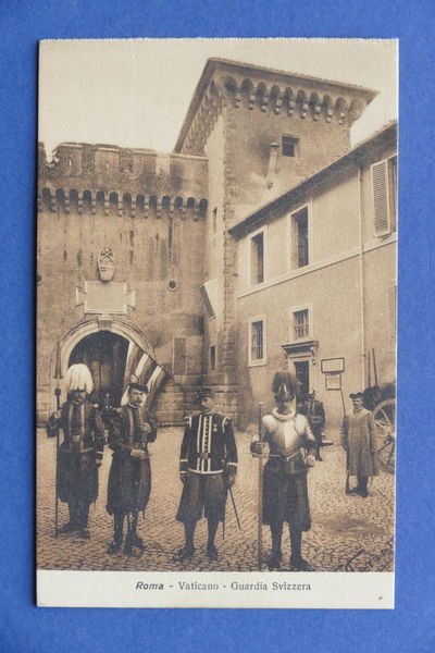 Cartolina Roma - Vaticano - Guardia Svizzera - 1915 ca..