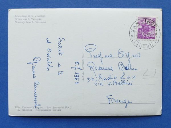 Cartolina S. Vincenzo - Varie vedute - 1963.