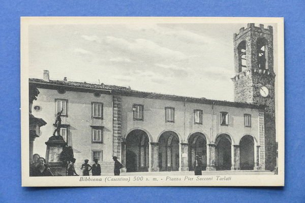 Cartolina Bibbiena - Casentino - Piazza Pier Sacconi Tarlati - …
