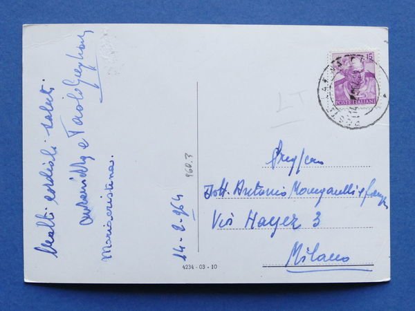 Cartolina Latina - Piazza Dante - 1964