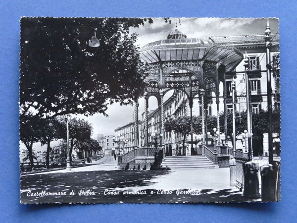 Cartolina Castellammare di Stabia - Cassa Armonica e Corso Garibaldi …