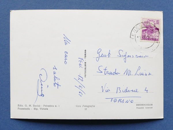 Cartolina Fenestrelle - Varie vedute - 1961