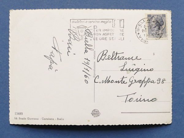 Cartolina Biella - Varie vedute - 1960