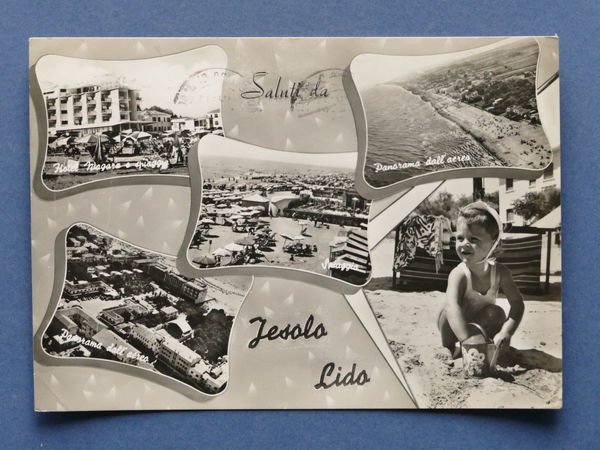 Cartolina Jesolo Lido - Varie vedute - 1963