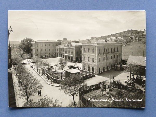 Cartolina Caltanisetta - Stazione Ferroviaria - 1954