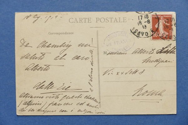 Cartolina Militaria - Francia - Chasseurs Alpins dans la Montagne …