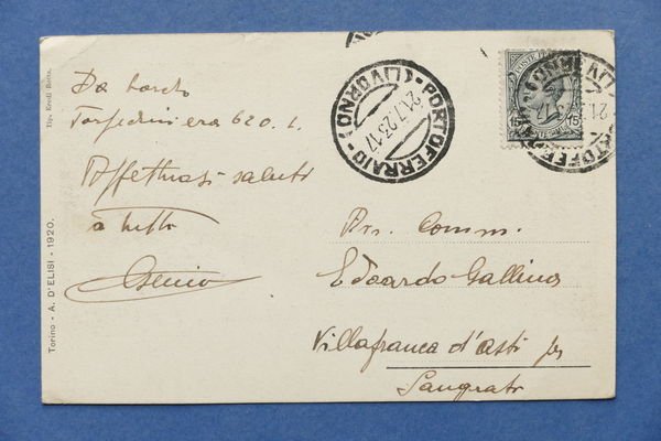 Cartolina Militaria - Scuola di Guerra - 1923