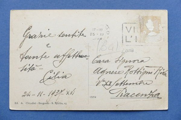 Cartolina Borgo Canale e Colle S. Vigilio - 1937