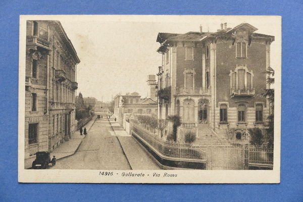 Cartolina Gallarate - Via Roma - 1915 ca.
