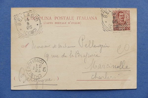 Cartolina Bellagio - Hotel Grande Bretagne - 1905