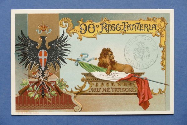 Cartolina Militaria - 90° Reggimento Fanteria - 1900 ca.