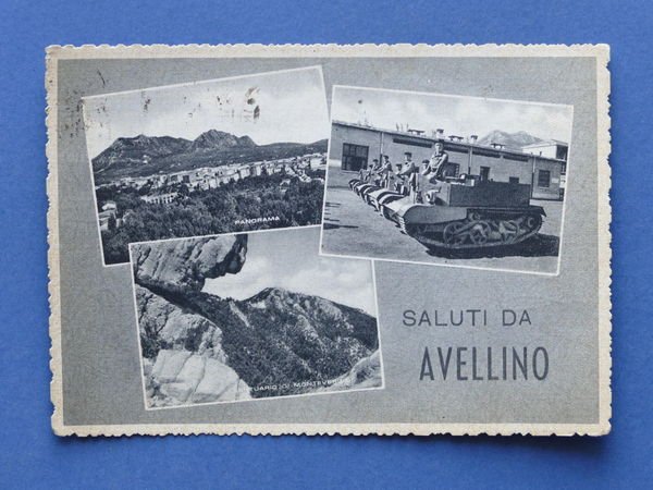 Cartolina Avellino Panorama Santuario di Montevergine - C.A.R. Truppe Corazzate | Immagine principale