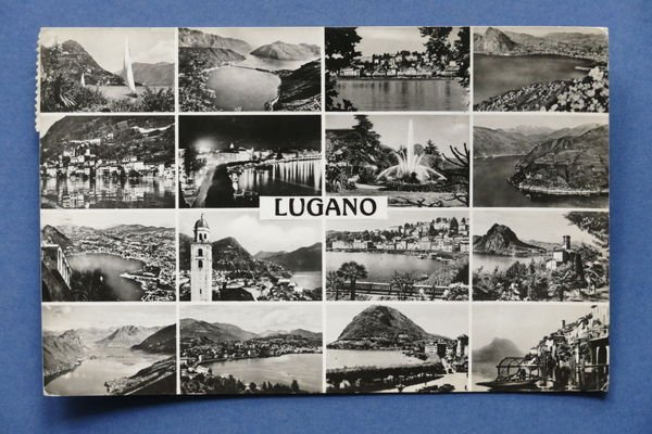 Cartolina Svizzera - Lugano - Varie vedute - 1962.