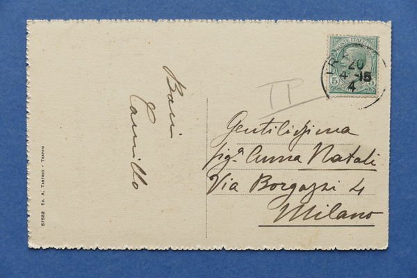 Cartolina Trapani - Marina - 1915