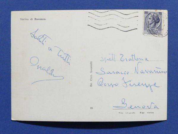 Cartolina Marina di Ravenna - Molo con barche - 1959 | Immagine Gallery 2