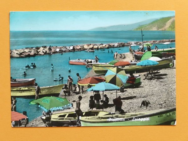 Cartolina Pisciotta - Spiaggia - 1969