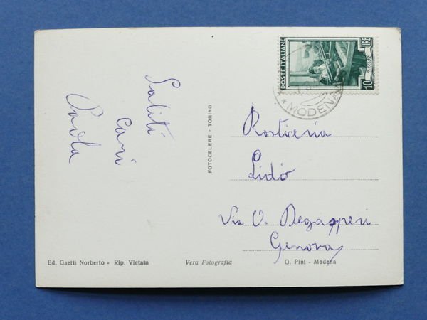 Cartolina Montecenere - Panorama - 1953