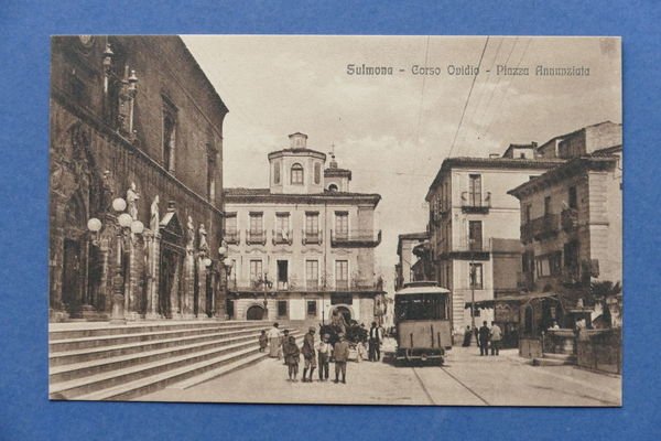 Cartolina Sulmona - Corso Ovidio - Piazza Annunziata - 1915 … | Immagine principale