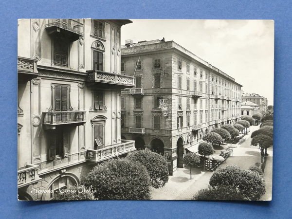 Cartolina Savona - Corso Italia - 1953 | Immagine principale