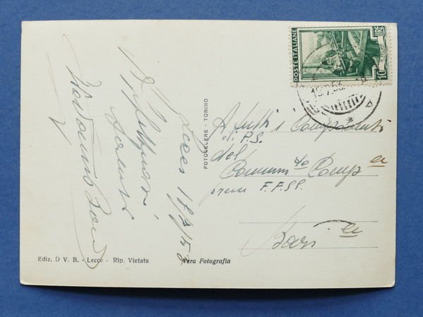 Cartolina Lecce - Obelisco Porta Napoli - 1953 | Immagine Gallery 2