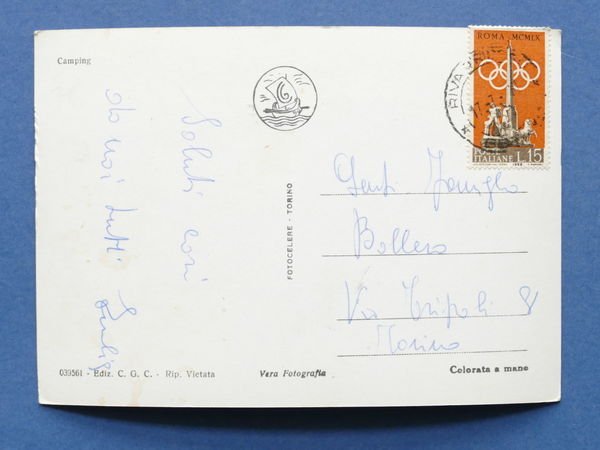 Cartolina Riva Trigoso - Camping - 1960 | Immagine Gallery 2