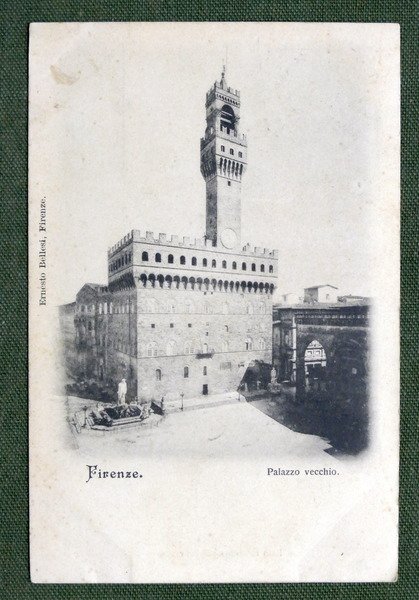 Cartolina Firenze - Palazzo Vecchio - 1900 ca.