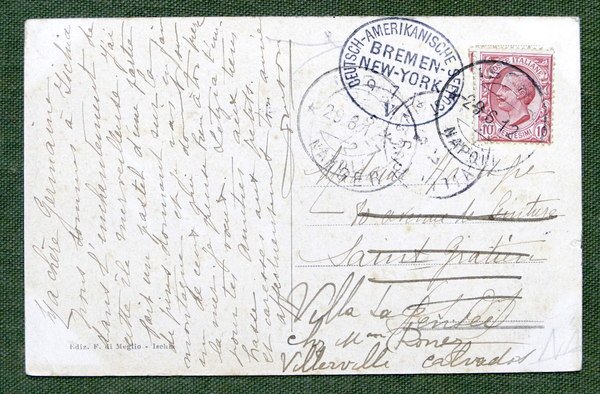 Cartolina Ischia - Panorama - 1912