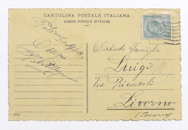 Cartolina Palermo - Piazza Marina e Giardino Garibaldi - 1914