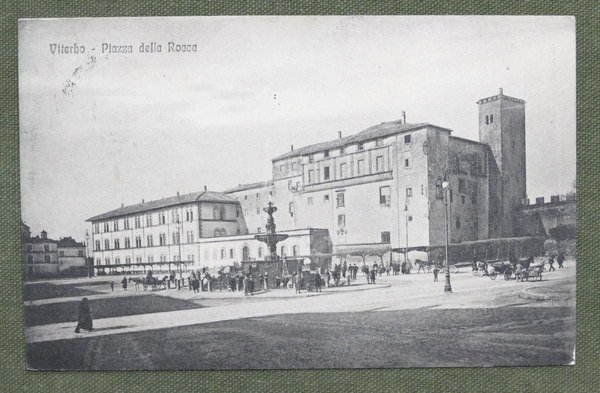 Cartolina Viterbo - Piazza della Rocca - 1924