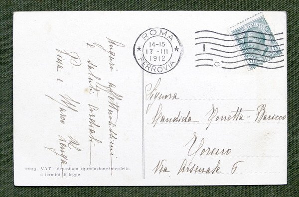 Cartolina Commemorativa - Roma - Romae Natali Dicata - 1912
