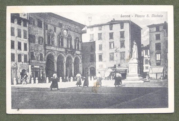 Cartolina Lucca - Piazza S. Michele - 1929