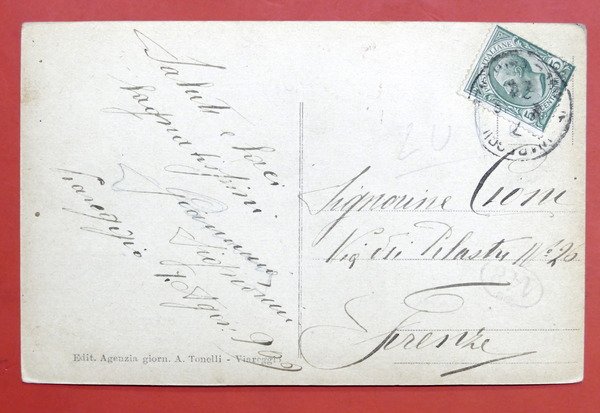 Cartolina Viareggio 1903 - Ingresso allo Stabilimento Balneario Nettuno