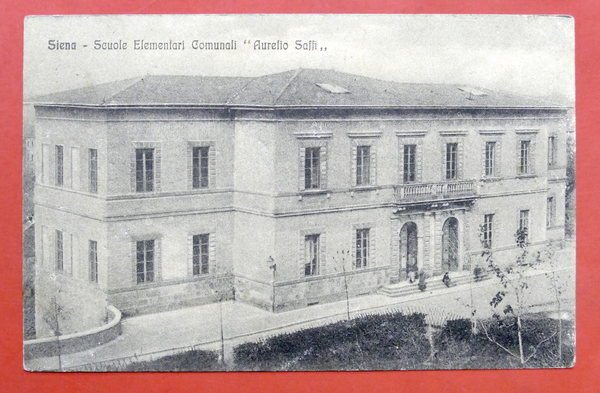Cartolina Siena - Scuole Elementari Comunali Aurelio Saffi - 1919