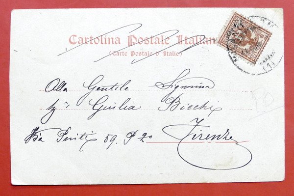 Cartolina Prato - Piazza del Comune 1904